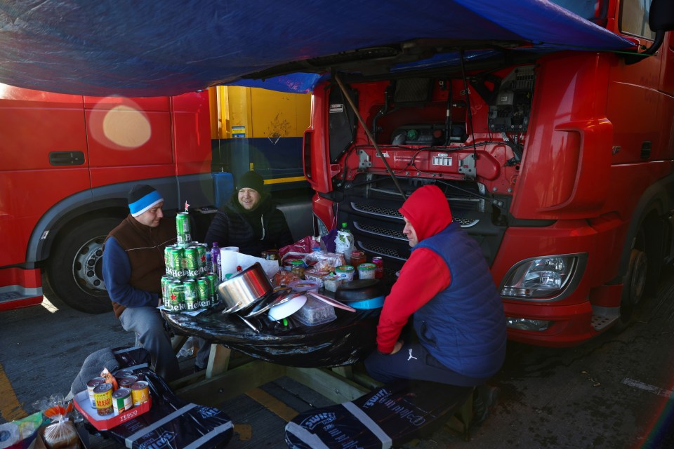 Drivers spent Christmas day with their vehicles