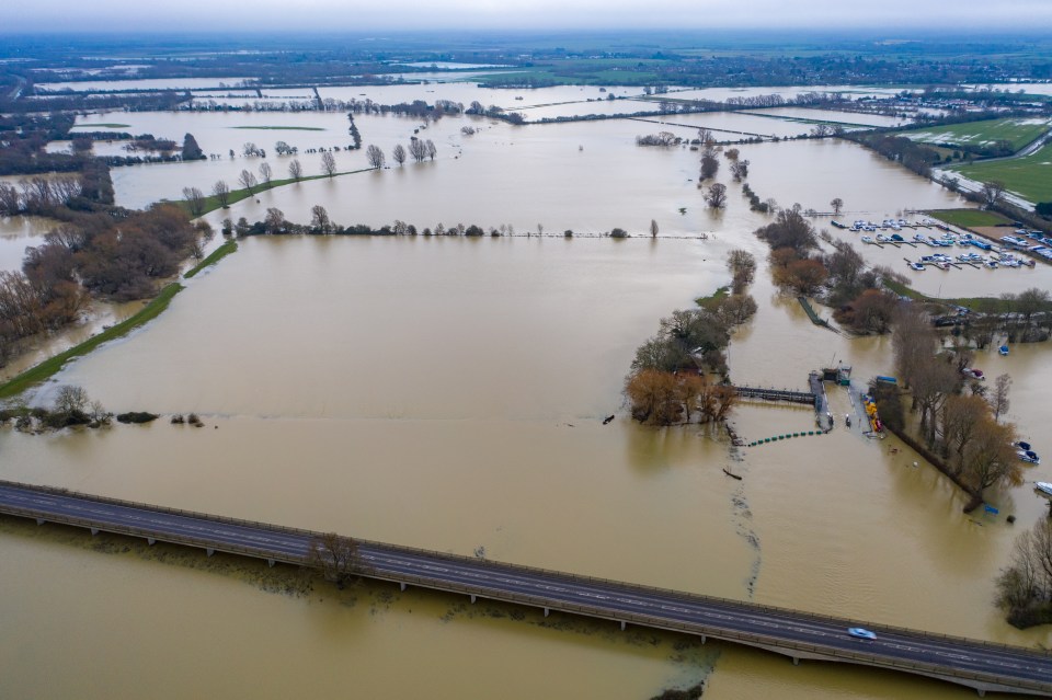 The flooding in St Ives in Cambridgeshire on Boxing Day