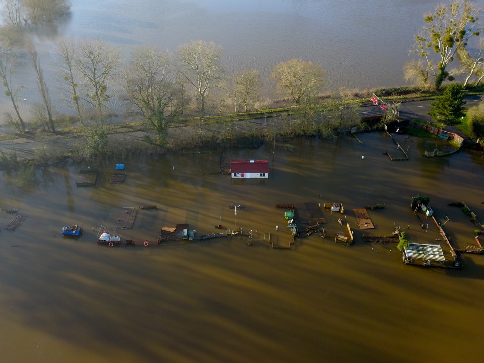 Some Brits have been driven out altogether by flooding - including in Upton Upon Severn, Worcestershire 