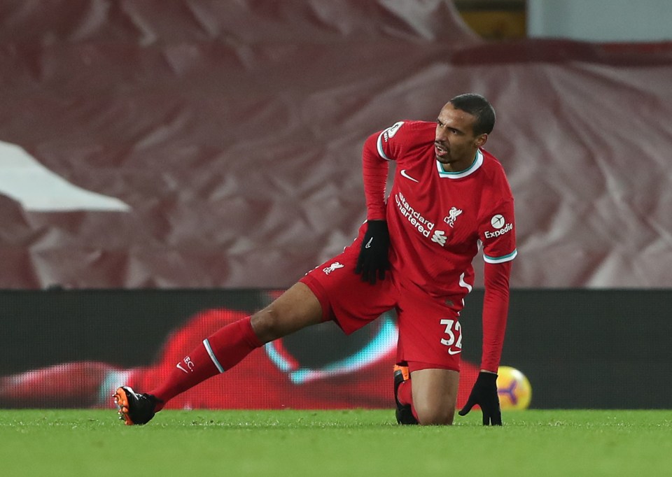 Joel Matip added to Jurgen Klopp's injury woes at the back