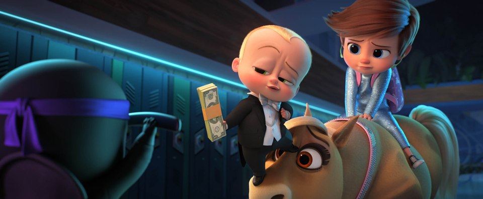 The Boss Baby 2 features the voices of A-listers including Eva Longoria, Lisa Kudrow and Jeff Goldblum