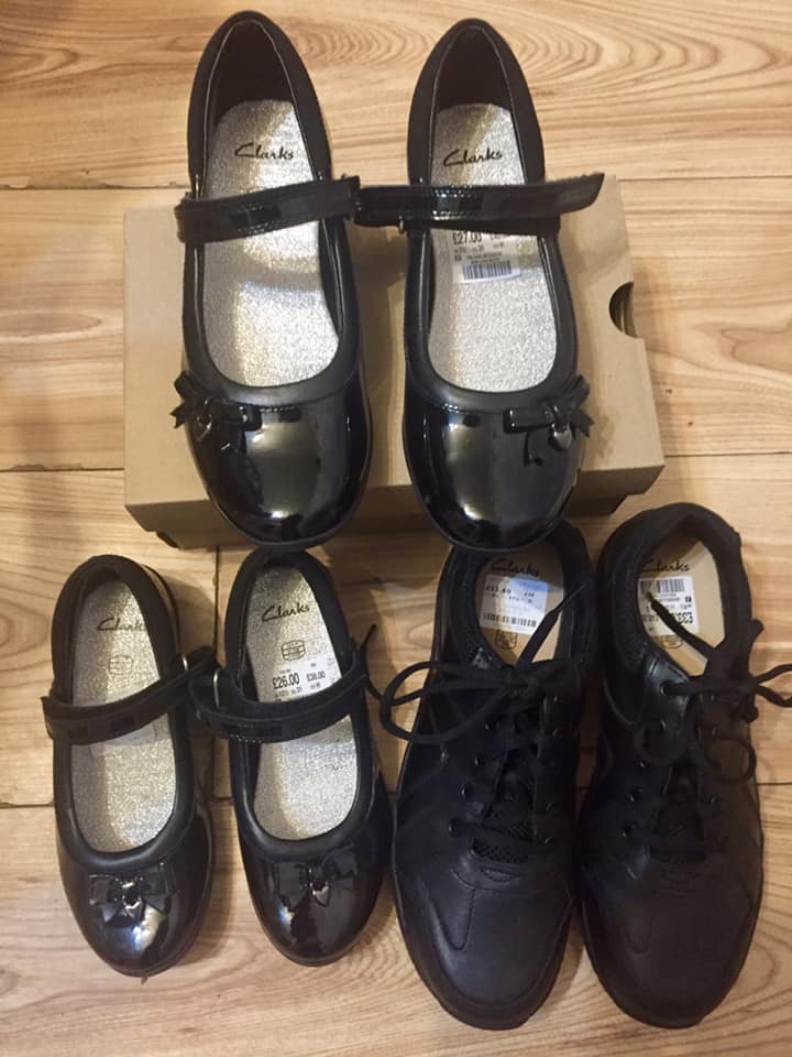 The mum shared a snap of her kids shoes which she was able to exchange for free