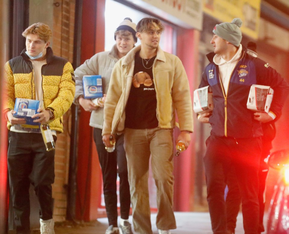 Pals head to the off licence to pick up beers in Leeds