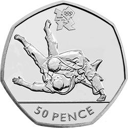 The Judo 50p was released as part of an Olympic collection