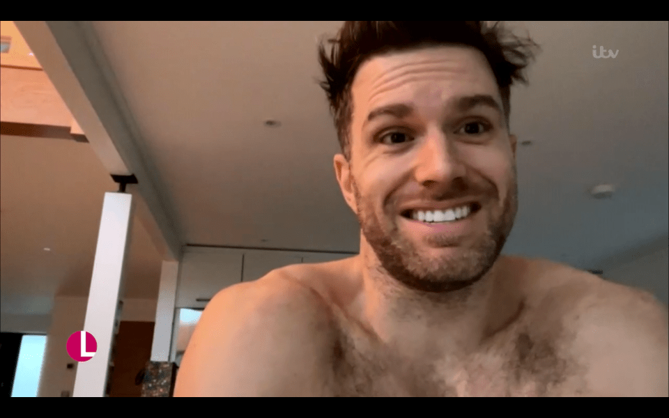 Joel shocked viewers when he appeared topless