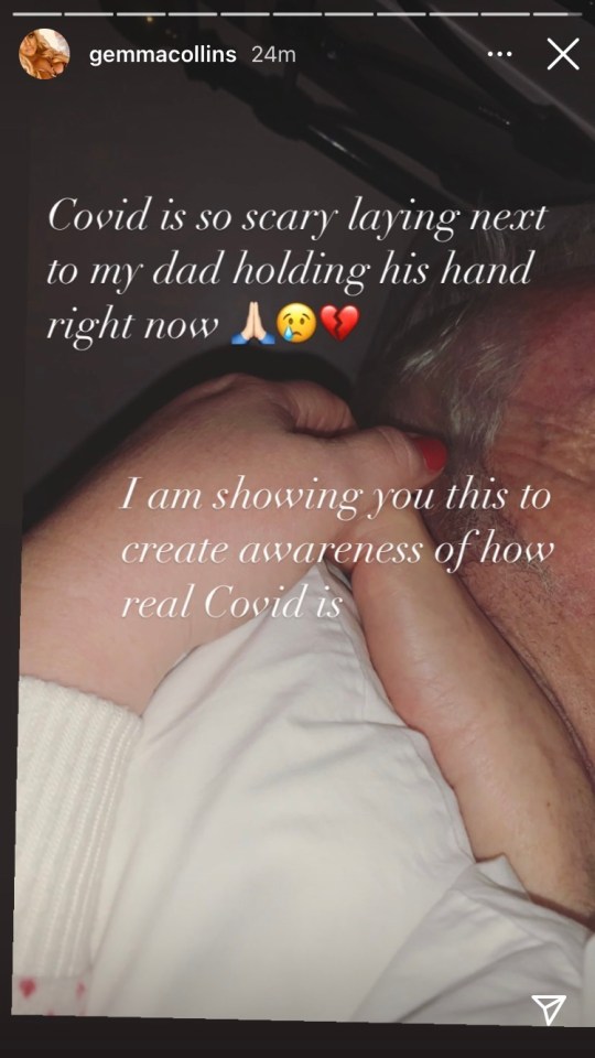 Gemma Collins is comforting her seriously ill dad