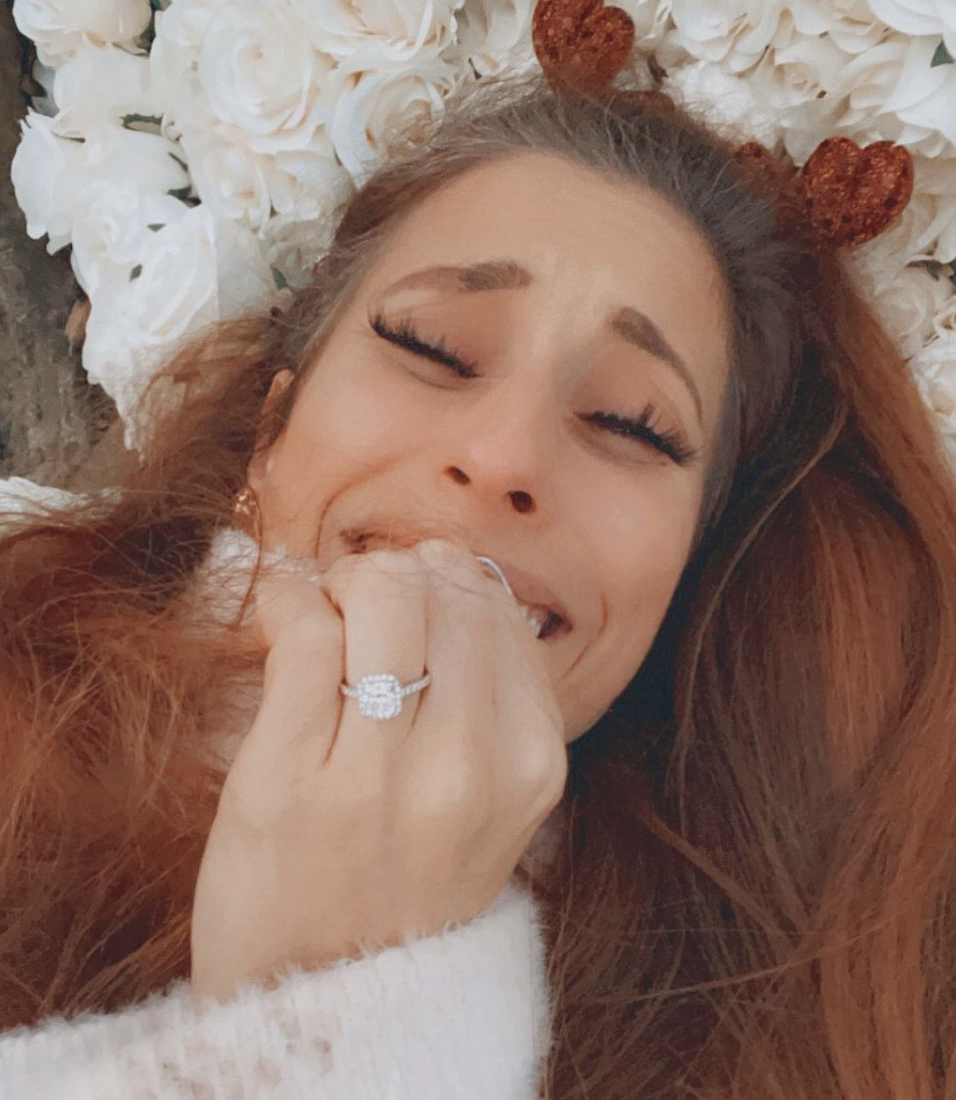 Stacey Solomon showed off a huge sparkling diamond ring on Instagram