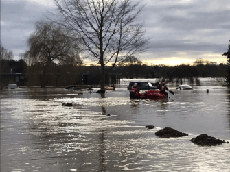 Residents in Harrold were told to evacuate on Christmas Day