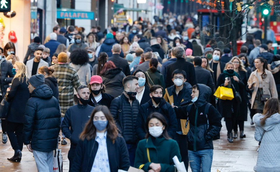 Shoppers had been pictured shopping on Oxford Street just yesterday