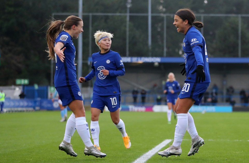 Fran Kirby (left) made her long-awaited return after recovering from an ankle injury