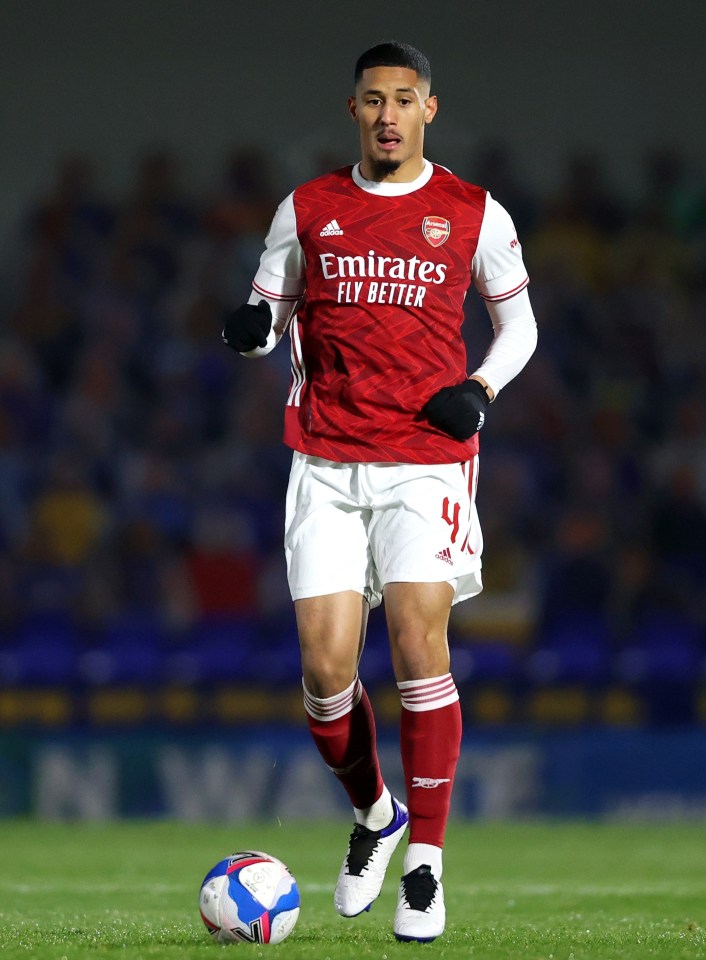 William Saliba will not be given a chance to impress at Arsenal this season