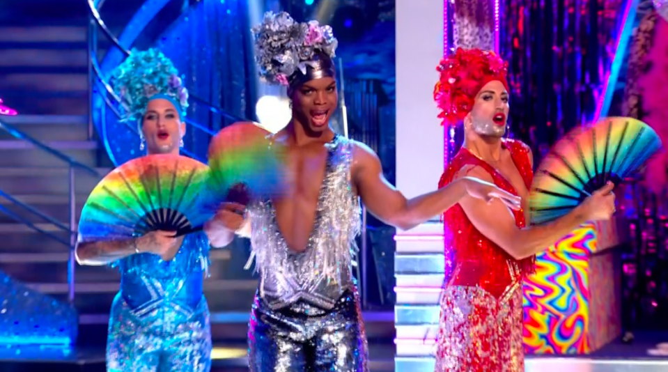 Strictly viewers were loving seeing three of the male pros in drag in the show opener 