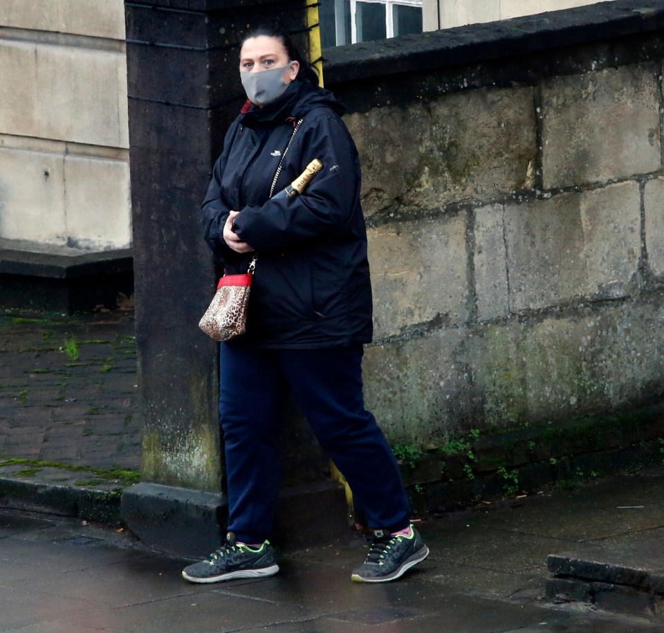 Karen Matthews was pictured clutching a bottle of high-end Moet & Chandon champagne