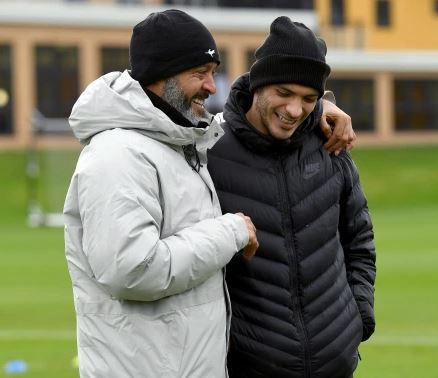 Wolves boss Nuno Espirito Santo was delighted to welcome back Raul Jimenez to watch training two weeks ago