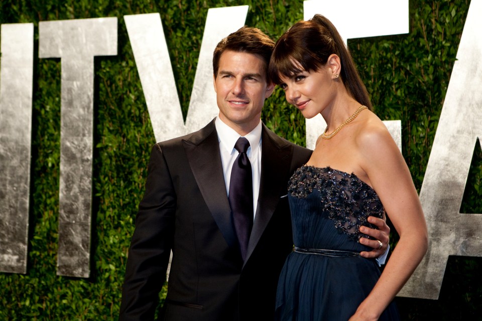 Tom with his ex-wife Katie Holmes, who he divorced in 2012