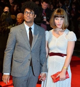  British film writer and director Richard Ayoade with his wife Lydia Fox