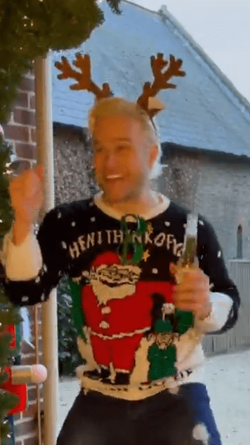 Olly tried to dance his way into Mark's house to Elton John's Step Into Christmas 