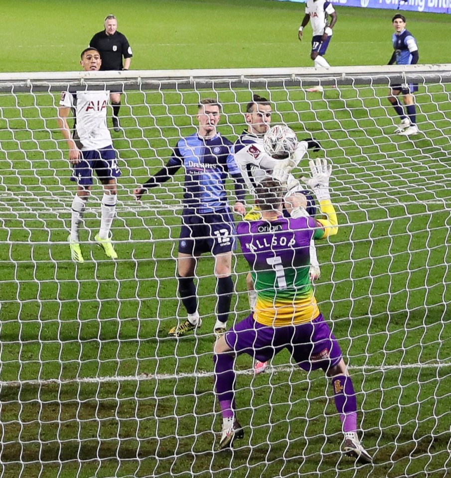 Gareth Bale got Spurs level just moments before the break