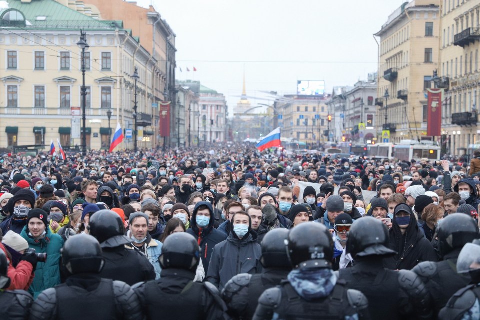 The demonstrations were the biggest against Putin in many years