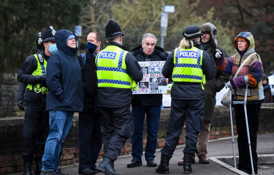 Protests were also held in Bournemouth