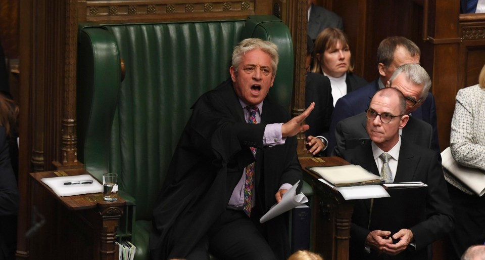 John Bercow was known for bellowing instructions in the House of Commons