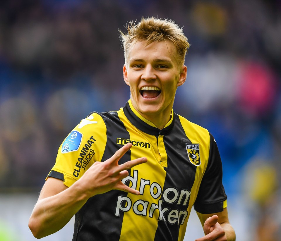 Loan spells with Heerenveen and Vitesse Arnhem (pictured) gave Odegaard first team football experience