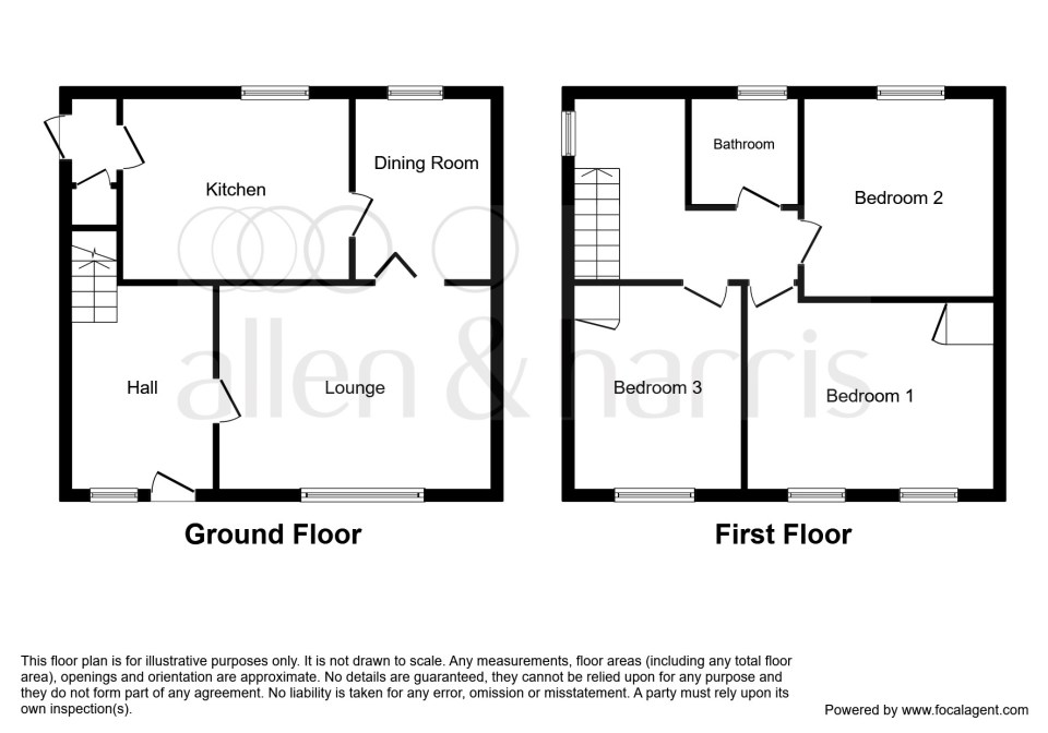 The house is split across two floors with the family bathroom upstairs 