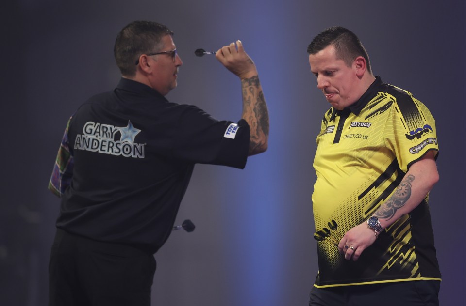 Anderson got past Dave Chisnall but was not happy with his performance