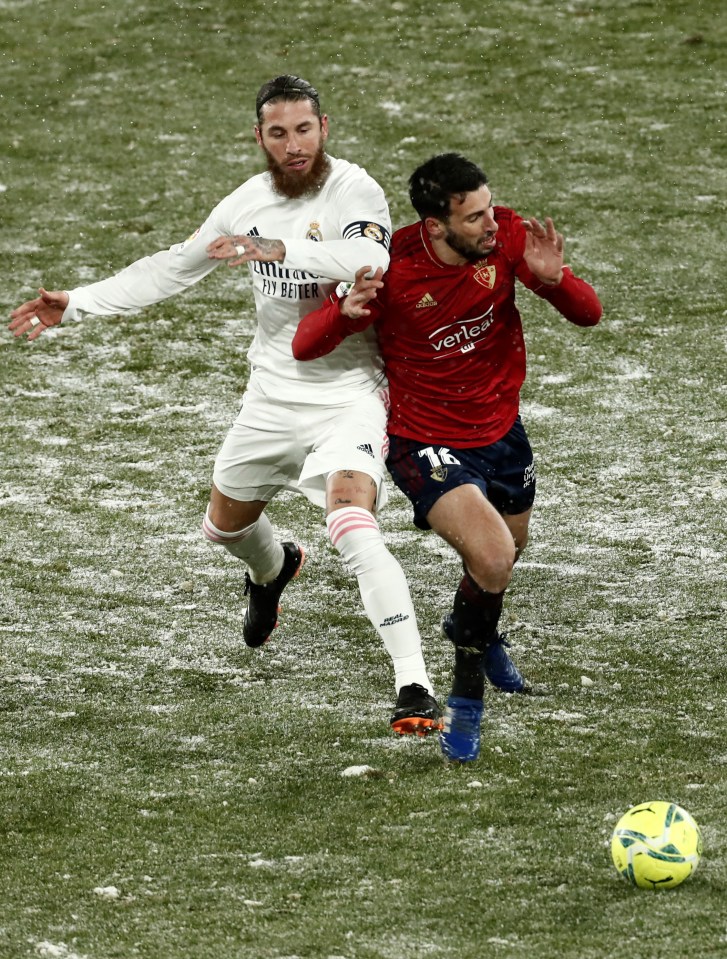 Sergio Ramos and Co were frustrated as they were held to a 0-0 draw in Pamplona