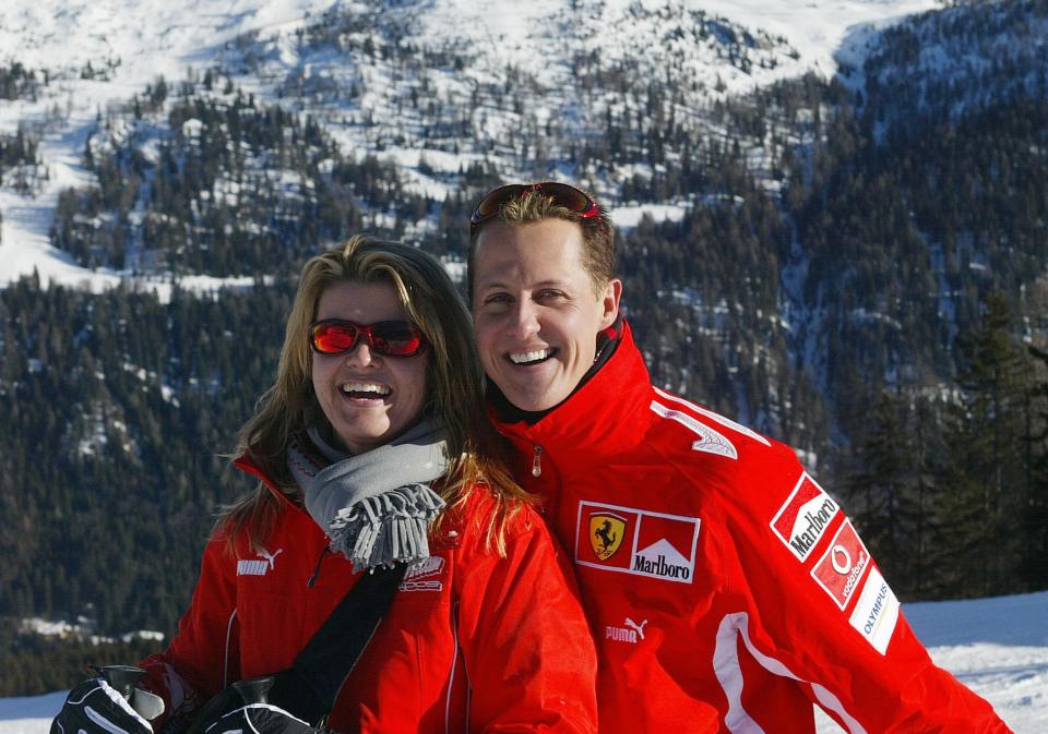 Schumacher and his wife, who features in the new documentary