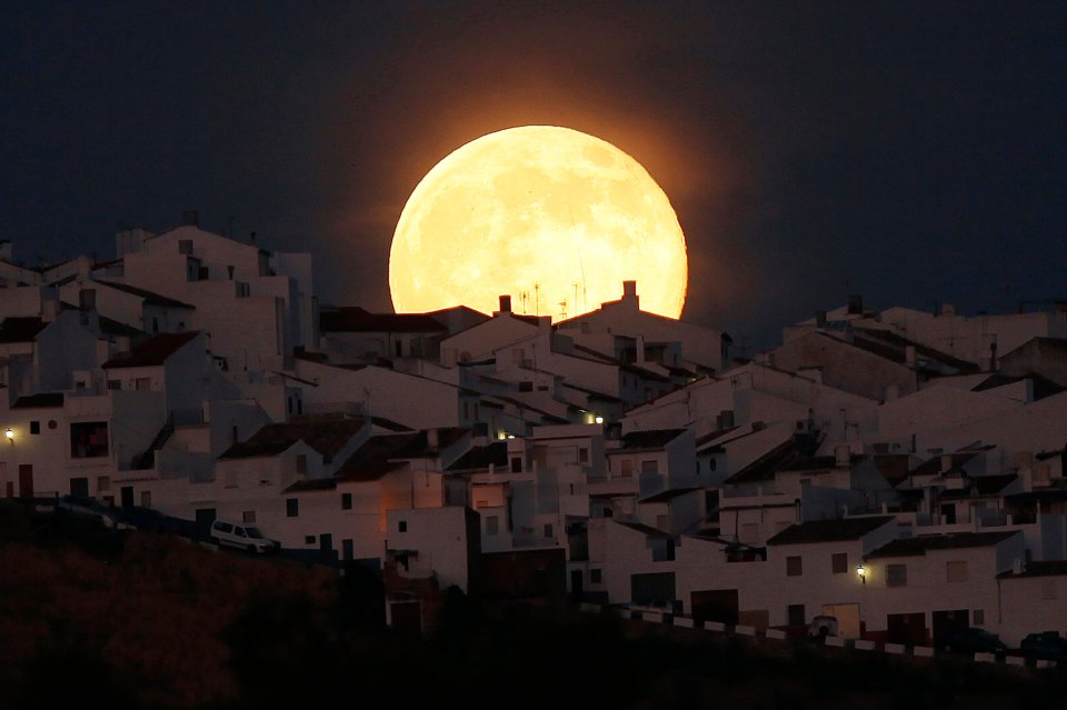 A July Supermoon captured over a Spanish town back in 2014