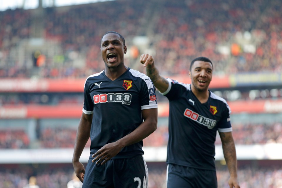 Odion Ighalo is set for a reunion with Watford on Saturday night