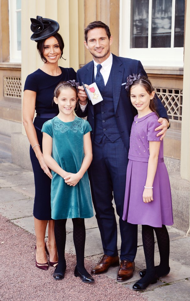 Christine and Frank Lampard pictured with Luna and Isla in 2015