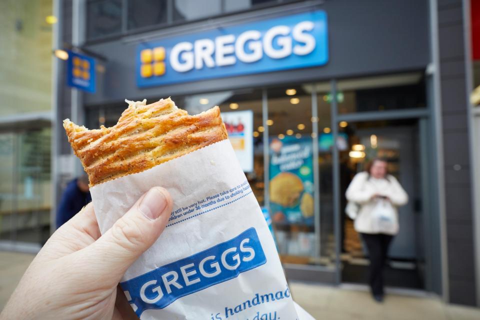 You can still grab a Greggs but you can't sit in store to eat your snack