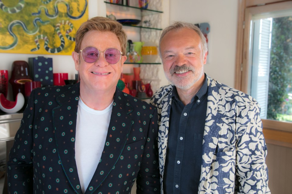 Graham took a snap with Sir Elton John in 2019