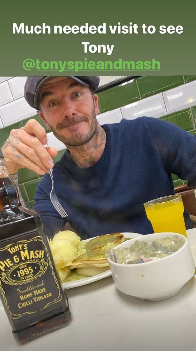 David Beckham has always been a fan of a greasy spoon