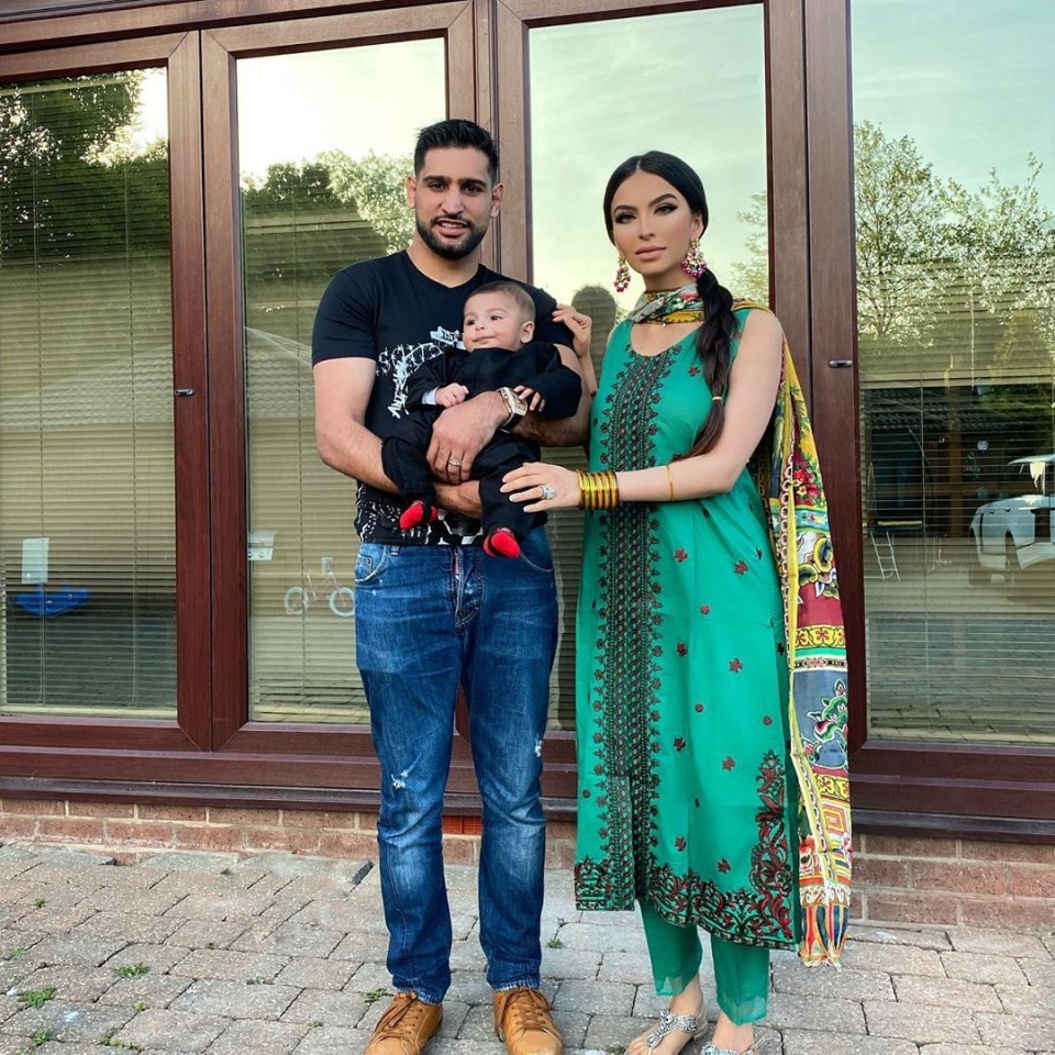 Amir Khan pictured with his wife Faryal Makhdoom