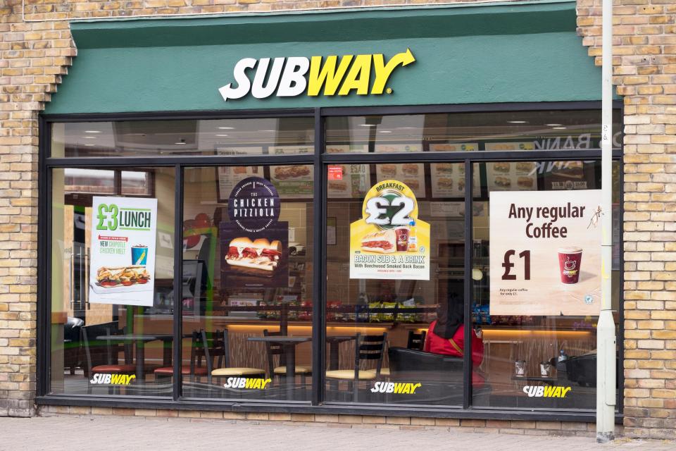 Subway was the second easiest to find food outlet in the UK