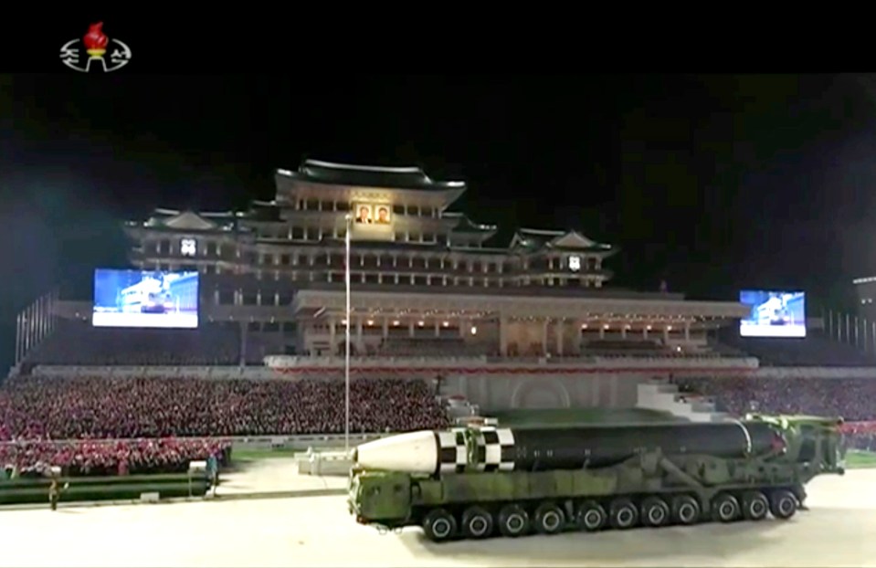 Huge new missiles were displayed at the Party Foundation Day