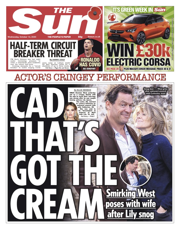 The Sun exclusively told of Lily and Dominic’s smooch last autumn