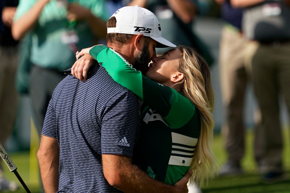 Gretzky's partner is golf star Dustin Johnson