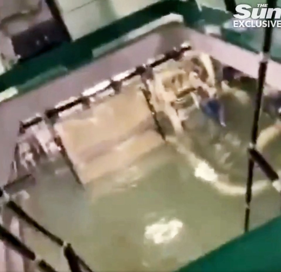 The Sun revealed how a burst fire main blew the ship's electric motors