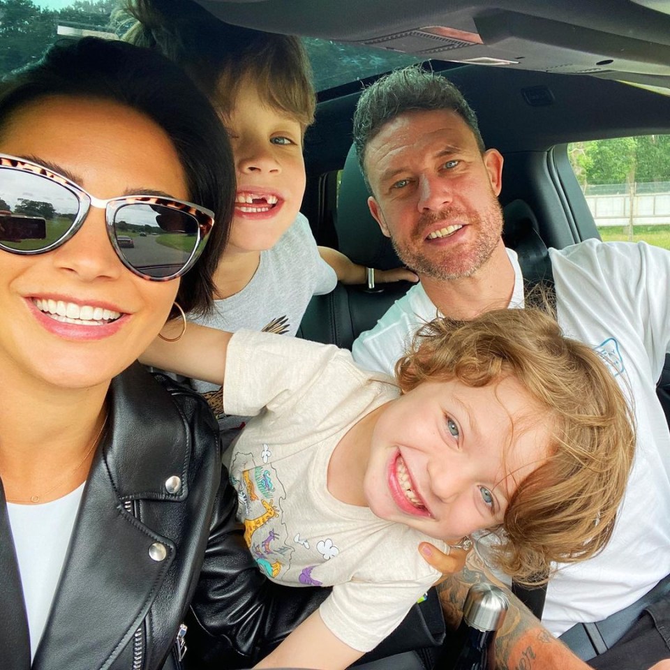 Frankie Bridge, 32, has sons Carter and Parker with husband Wayne