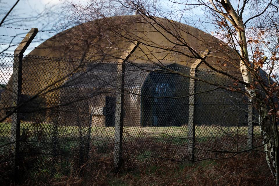 Concrete aircraft shelters, Woodbridge airfield, Rendlesham, Suffolk