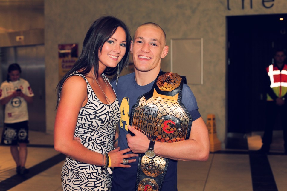 Fresh-faced in 2012, McGregor poses with fiancee Dee Devlin