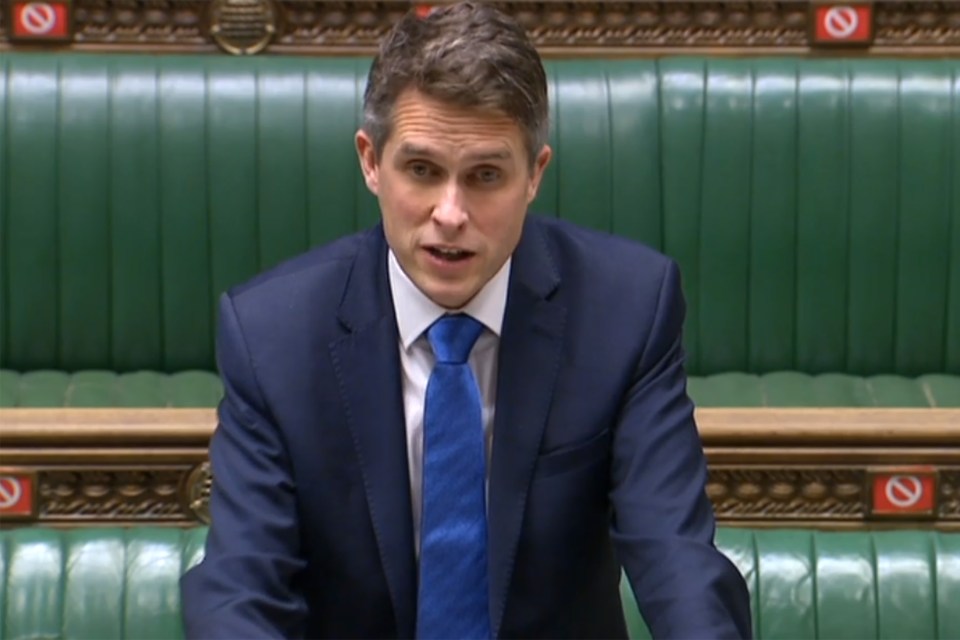 Education Secretary Gavin Williamson addressed MPs on the impact of Covid and exams