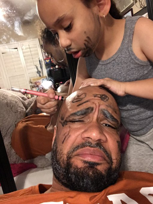 This dad was struggling to put on a smile during his makeover