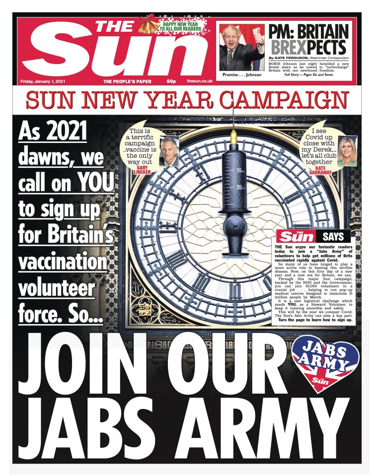 The Sun launched Jabs Army only 18 days ago and we've already hit out 50,000 volunteer target