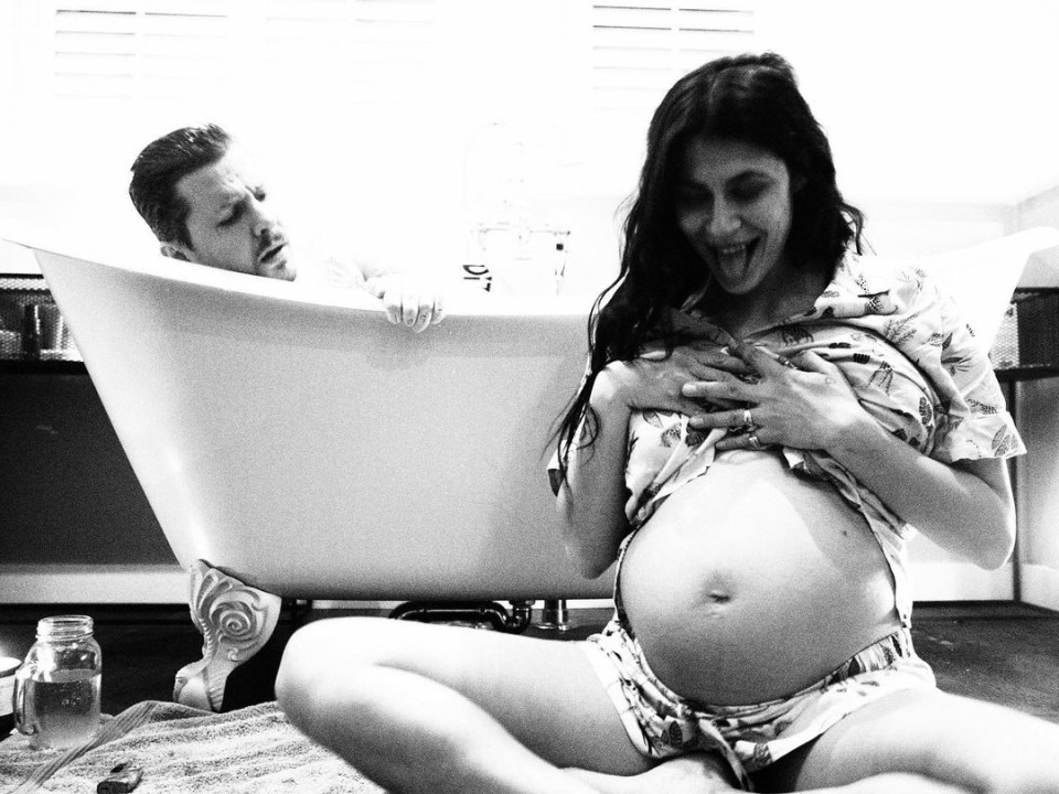 He and girlfriend Karima announced their baby news with a bathroom snap