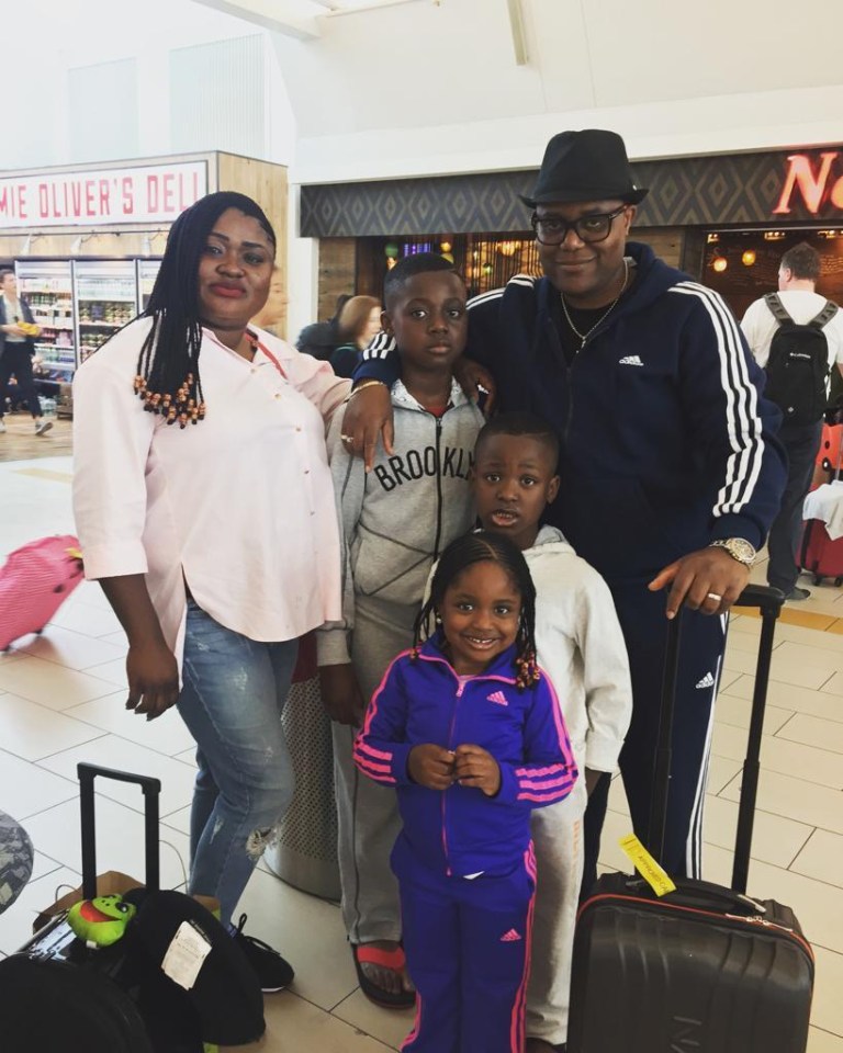 Abimbola Ajoke Bamgbose with her husband and children